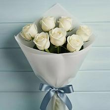 Букет 7 Белых роз Эдлесс Лав в Лаголово