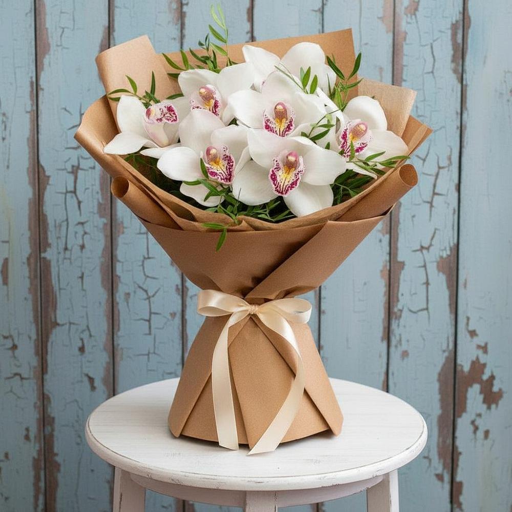 Букет цветов из: Орхидеи и Розы в Лаголово