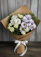Букет цветов из:  Хризантемы и Розы в Лаголово