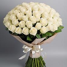 Букет 101 беля роза Белоснежка в Лаголово