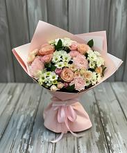 Букет цветов из:  Гвоздики, Розы и Хризантемы в Лаголово