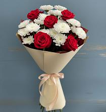 Букет цветов из:  Розы и Хризантемы в Лаголово