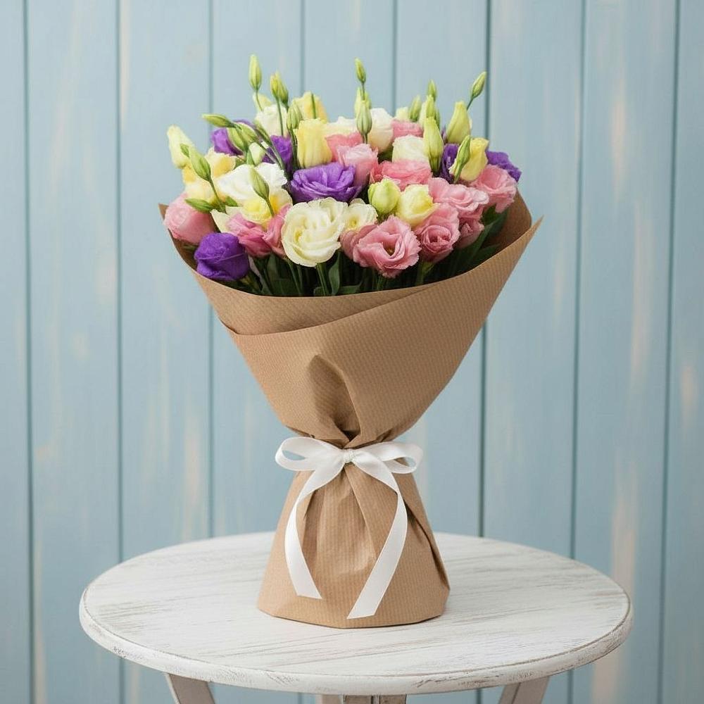 Букет цветов из: Лизиантусы в Лаголово