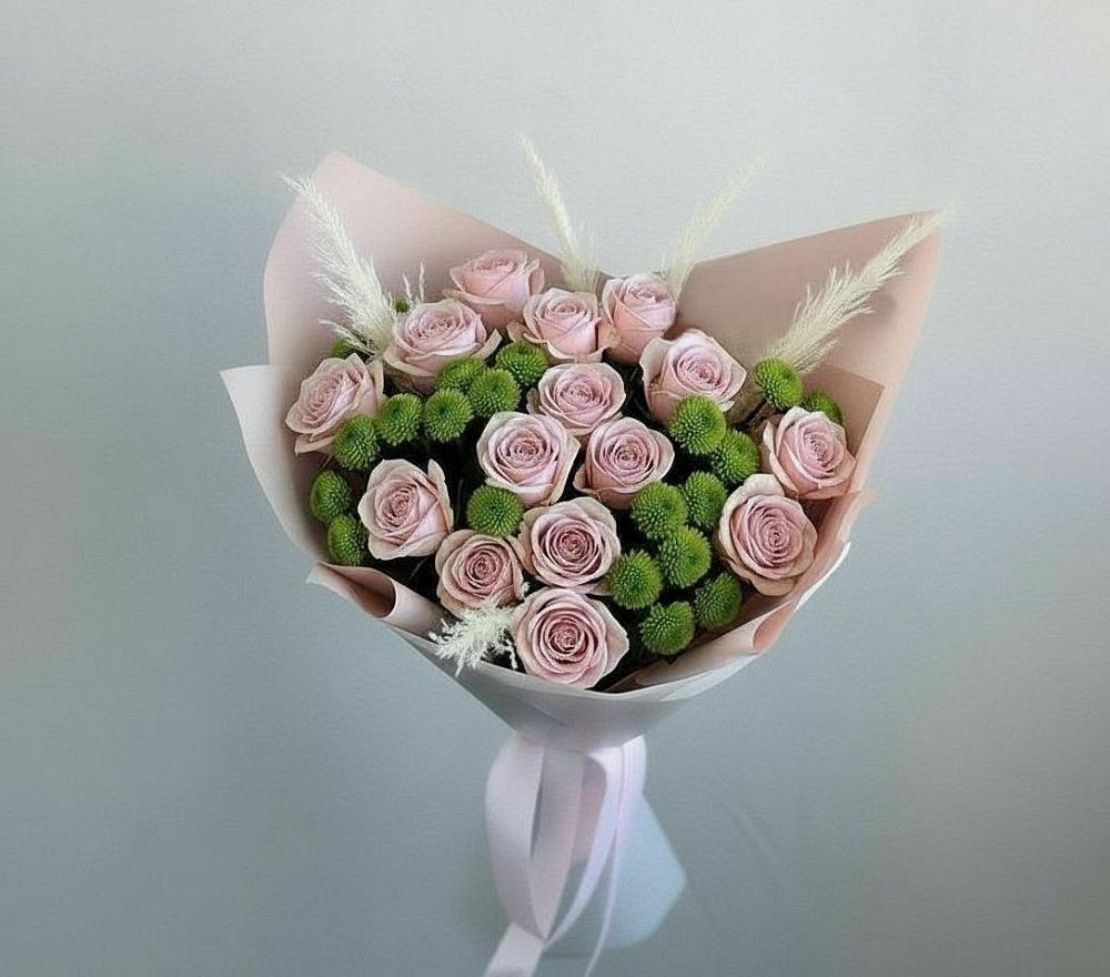 Букет цветов из: Розы и Хризантемы в Лаголово