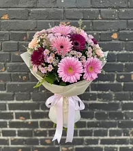 Букет цветов из:  Герберы и Хризантемы в Лаголово