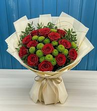 Букет цветов из:  Розы и Хризантемы в Лаголово