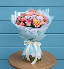 Букет цветов из:  Хризантемы и Розы в Лаголово