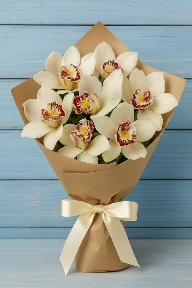 Букет цветов из: Орхидеи и Розы в Лаголово