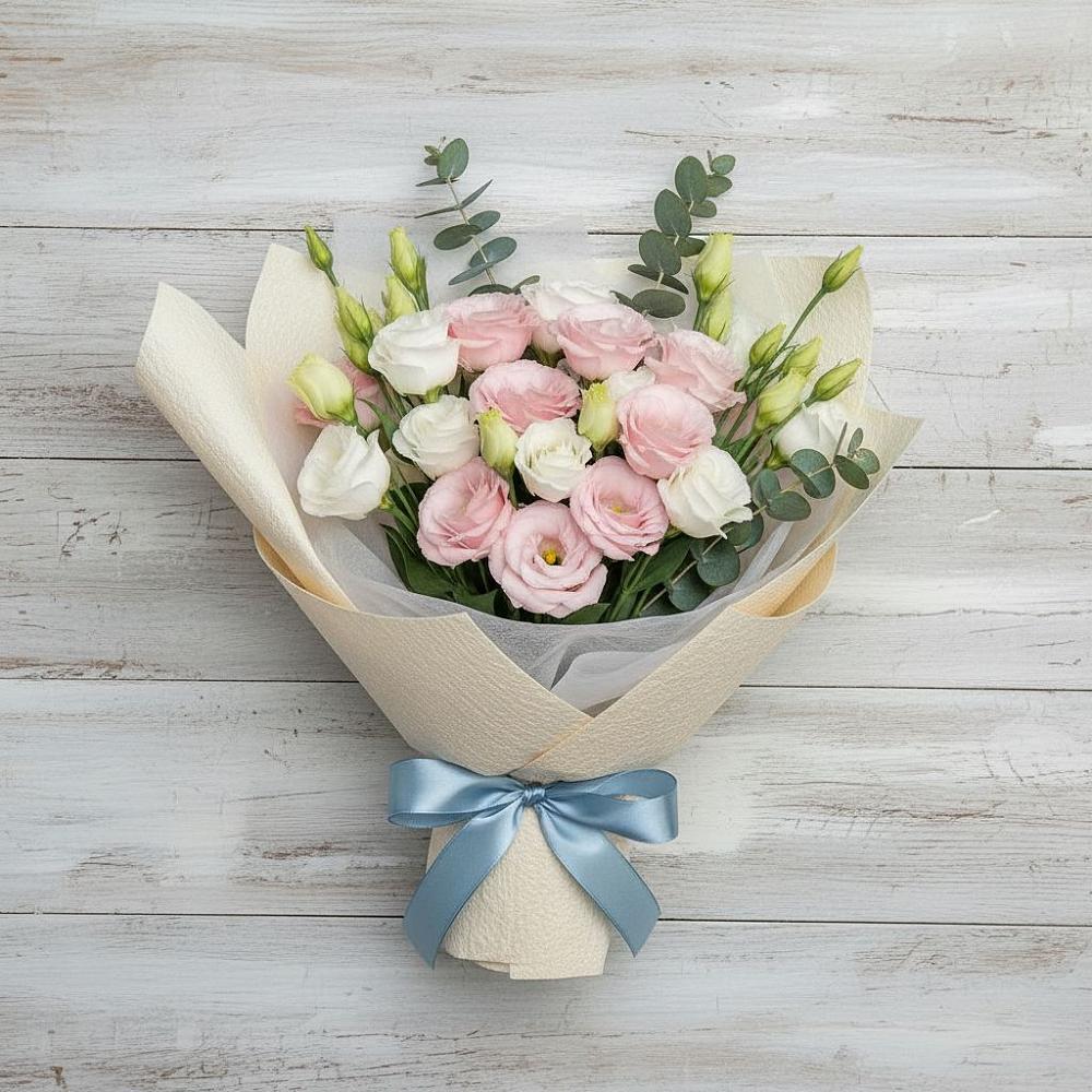 Букет цветов из: Лизиантусы в Лаголово